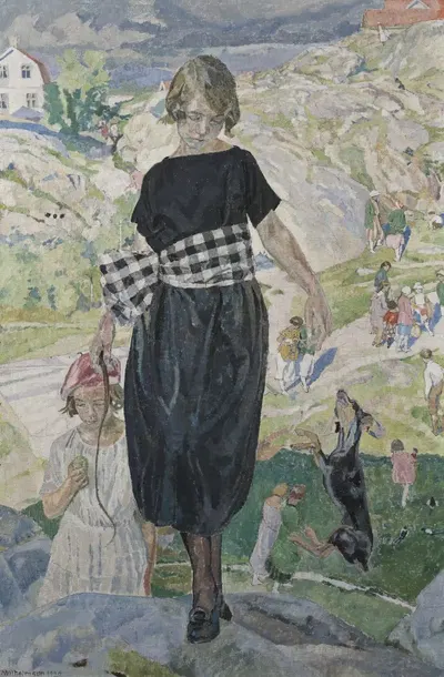 Прыгающая собака by Карл Вильгельмсон, 1920 — digital art print download