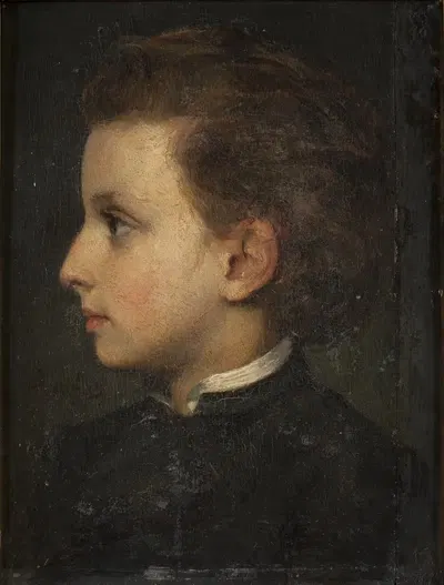 Boy in profile. Study by Edvard Perséus — digital art print download