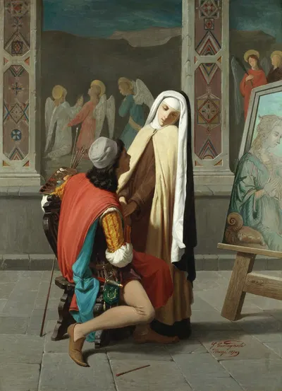 Филиппо Липпи влюбляется в Лукрецию Бути by Габриэле Кастаньола, 1873 — digital art print download