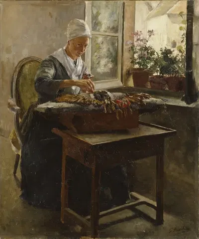 Кружевница by Георг Паули, 1885 — digital art print download