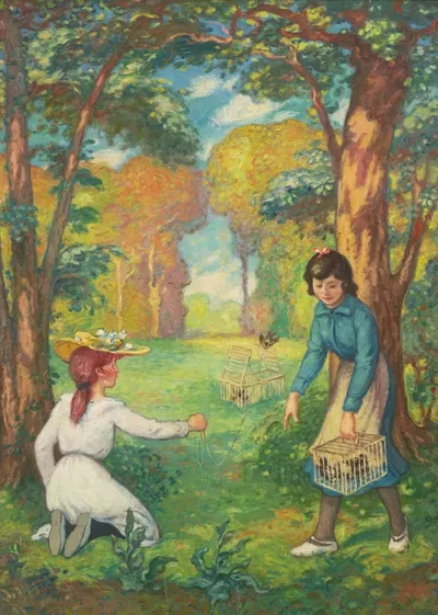 Птичья ловушка by Жорж д'Эспаньят — digital art print download
