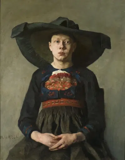 Баварская крестьянская девушка by Ханна Хирш-Паули, 1885-1887 — digital art print download