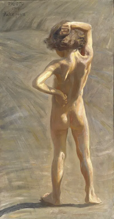 Фаусто. Этюд обнаженного мальчика by Й.А.Г. Акке, 1904 — digital art print download