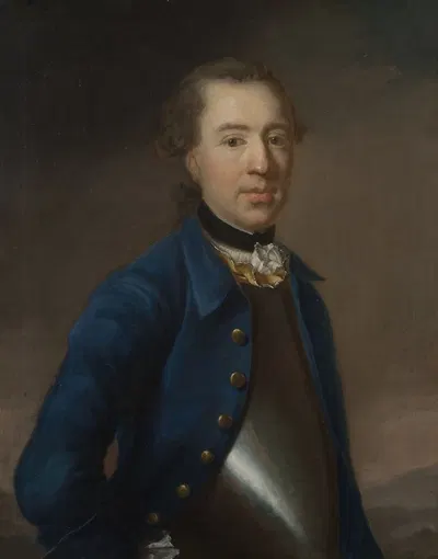 Unknown man by Johan Henrik Scheffel, 1750 — digital art print download