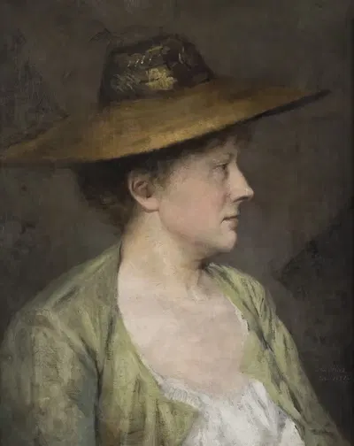Female portrait by Julia Beck, 1881 — digital art print download