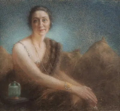 Элегантная женщина на диване by Люсьен Леви-Дюрмер — digital art print download