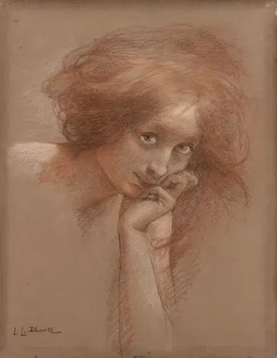 Рыжая девушка by Люсьен Леви-Дюрмер — digital art print download