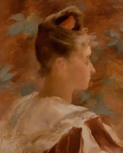Портрет дамы by Люсьен Леви-Дюрмер, 1887 — digital art print download
