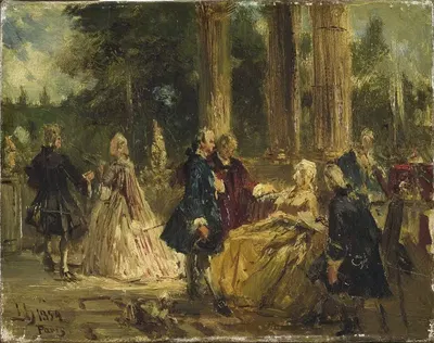 Рококо. Этюд by Людвиг фон Хагн, 1854 — digital art print download