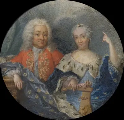 Ульрика Элеонора Младшая (1688-1741), королева Швеции и Фредерик I (1676-1751), граф Гессен-Кассель, король Швеции by…
