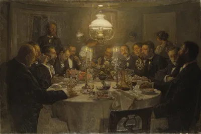Сборище художников by Вигго Йохансен, 1903 — digital art print download