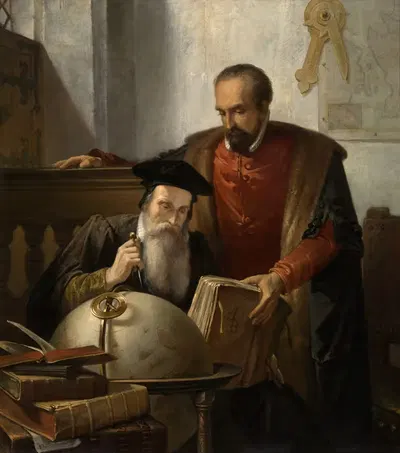 Меркатор и Ортелий by Жозеф Беллеманс, 1870 — digital art print download