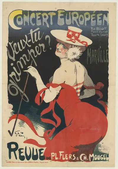 Concert Européen Veux-tu grimper by Jules-Alexandre Grün, 1901 — digital art print download
