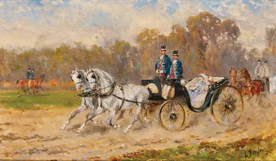 Мотив из Пратера в Вене by Александр фон Бенса — digital art print download