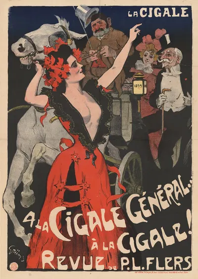 La Cigale. A la Cigale Général. à la Cigale by Jules-Alexandre Grün, 1899 — digital art print download