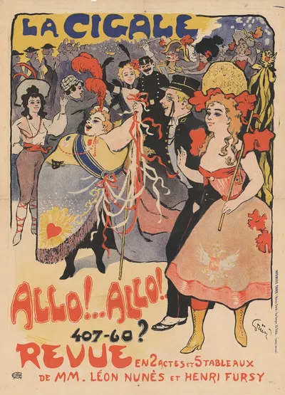 La Cigale. Allo.Allo by Jules-Alexandre Grün, 1898 — digital art print download