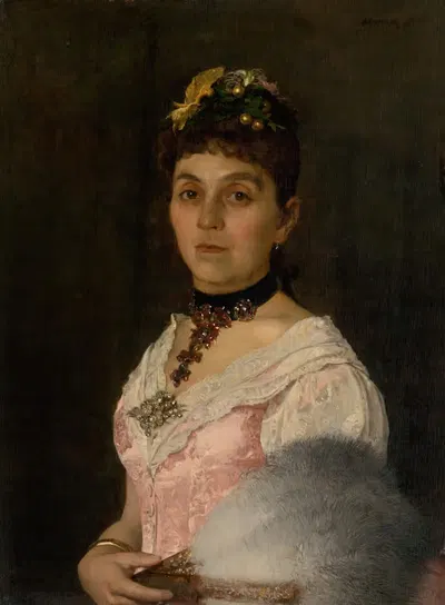 Портрет графини Марии Няры Радваньской by Доминик Скутецкий, 1885 — digital art print download