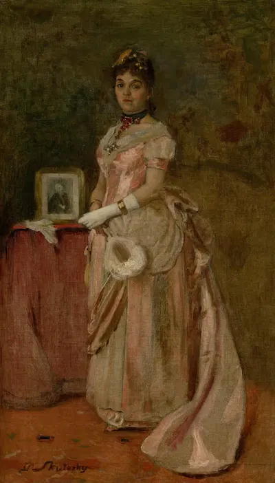 Портрет Пирошки Радванской by Доминик Скутецкий, 1885 — digital art print download