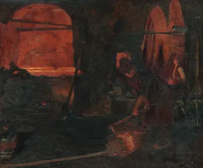 Сцена из кузницы by Доминик Скутецкий, 1914 — digital art print download
