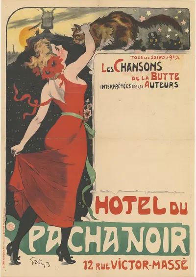 Les chansons de la Butte. Hôtel du Pacha noir by Jules-Alexandre Grün, 1899 — digital art print download