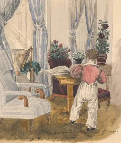 Син Виктор Одескальчи в Русовцах by Генриетта Одескальчи, 1838 — digital art print download