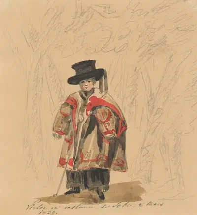 Син Виктор в словенском костюме by Генриетта Одескальчи, 1839 — digital art print download