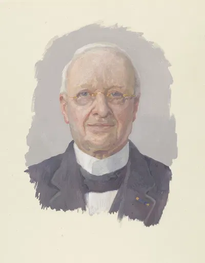 Эскиз к портрету доктора Й. Т. де Виссера, министра О.К. и В. 1918-1925 by Хуйб Лунс, 1925 — digital art print download