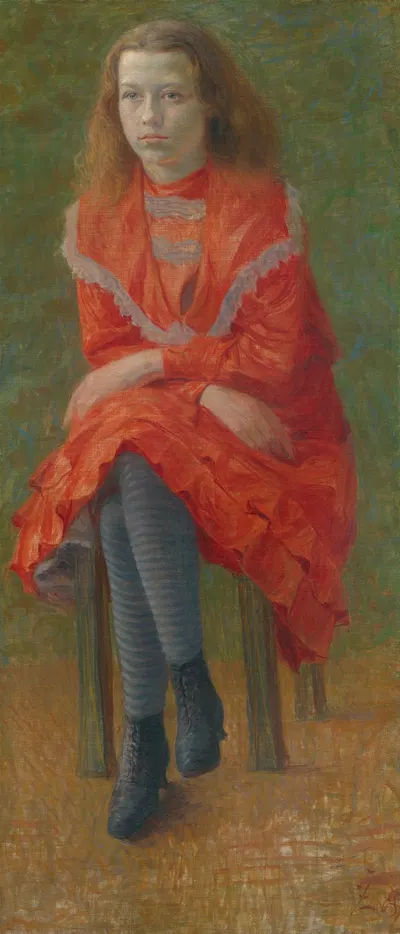 Сидящая девушка by Иван Жабота, 1910–1915 — digital art print download
