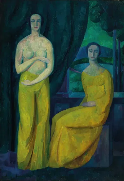 Две женщины в комнате by Максимилиан Рейниц, 1930 — digital art print download