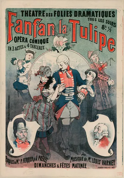 Théatre des Folies dramatiques. Fanfan la Tulipe – opéra-comique en 3 actes by Леон Шубрак, 1882 — digital art print download