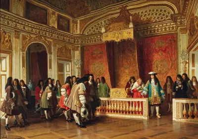 Аудитория у французского короля Людовика XIV by Рейнхард Себастьян Циммерманн — digital art print download