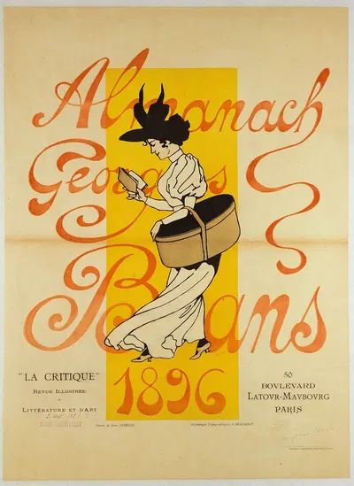 Almanach Georges Bans 1896 La Critique Revue Illustree De Litterature Et D'art 50 Boulevard Latour-Maubou by Леон Лебег,…