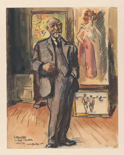 И. Исраэльс в своей мастерской by Вилли Слуйтер, 1932 — digital art print download