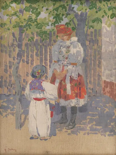 У забора by Антос Фролка, 1915–1925 — digital art print download