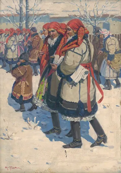 Моравские словаки зимой by Антос Фролка, 1920 — digital art print download