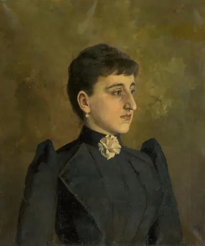 Портрет Юстины Бартаковой by Кирилл Кутлик, 1891 — digital art print download