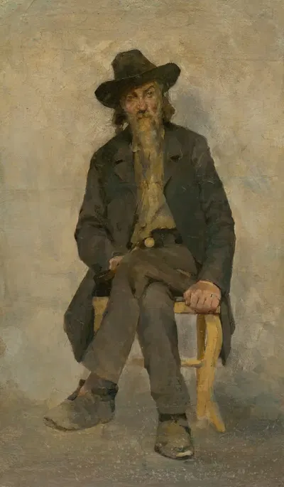 Изучение сидящего старика by Кирилл Кутлик, 1894 — digital art print download