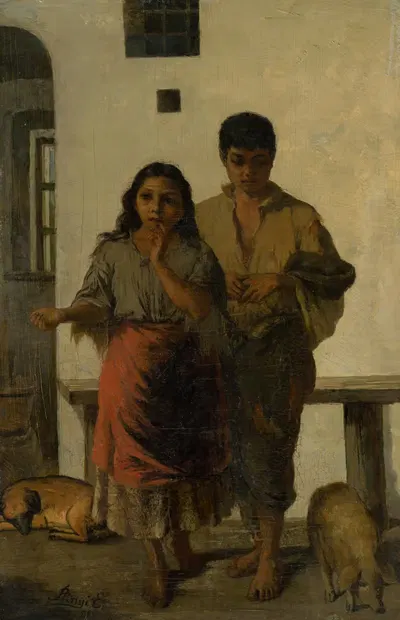 Цыган с цыганкой by Эдуард Гриняк, 1885 — digital art print download