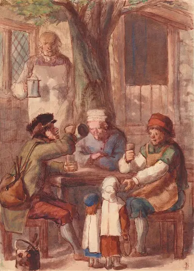 Сапожники и кузнецы — лучшие пьяницы by Эдвард Далзил, 1855 — digital art print download