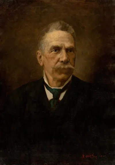 Портрет мужчины с усами by Юлиус Эдер, 1902 — digital art print download