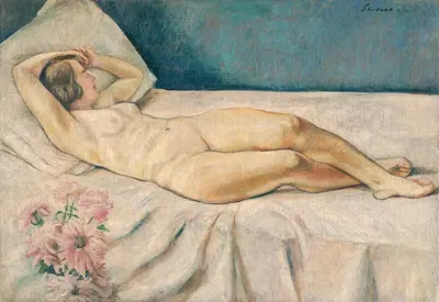 Лежащий акт by Юлиус Шуберт, 1940 — digital art print download