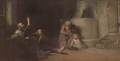 Шива – еврейская скорбь by Леопольд Хоровиц, 1870–1878 — digital art print download