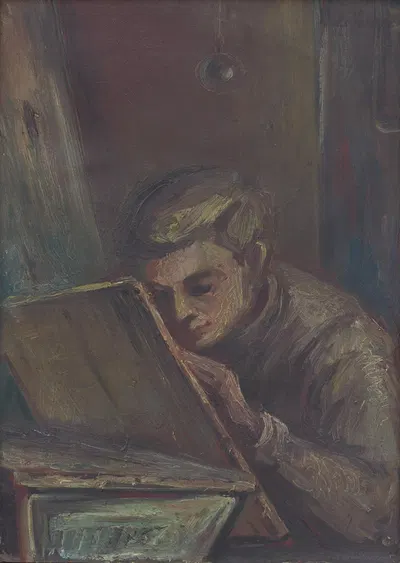 Student by Ľudovít Varga, 1943 — digital art print download