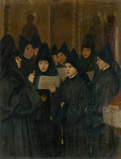 Монахини by Михаил Нестеров, 1893 — digital art print download