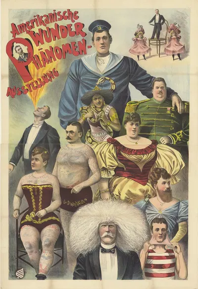 Amerikanische Wunder Phänomen Ausstellung by Адольф Фридлендер Лит., 1896 — digital art print download