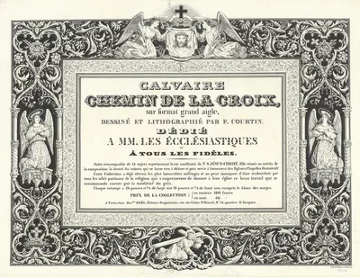 Calvaire, chemin de croix by Lith. de Vilain, 1835 — digital art print download