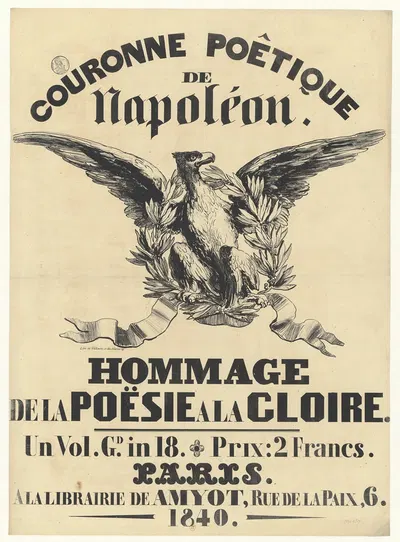 Couronne poétique de Napoléon. Hommage de la poésie à la gloire by Lith. de Vilain, 1840 — digital art print download