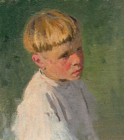 Эскиз головы сидящего мальчика by Теодор Земплени, 1880–1890 — digital art print download