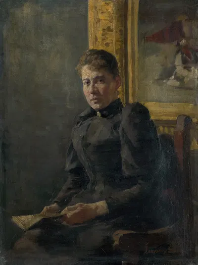 Portrait of a Lady by Teodor Zemplényi, 1900 — digital art print download