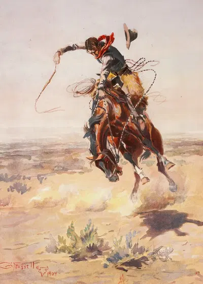 Плохая лошадь by Шарль Марион Рассел, 1905 — digital art print download